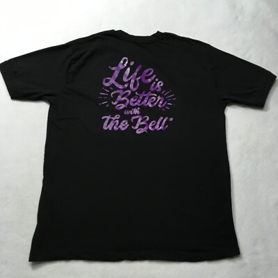 Taco Bell Employee Team Member Shirt With Buttons. ''LIFE IS BETTER''  black med