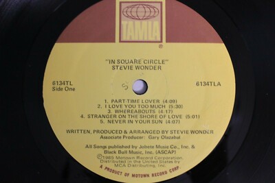 Stevie Wonder In Square Circle w/ poster Soul Record lp