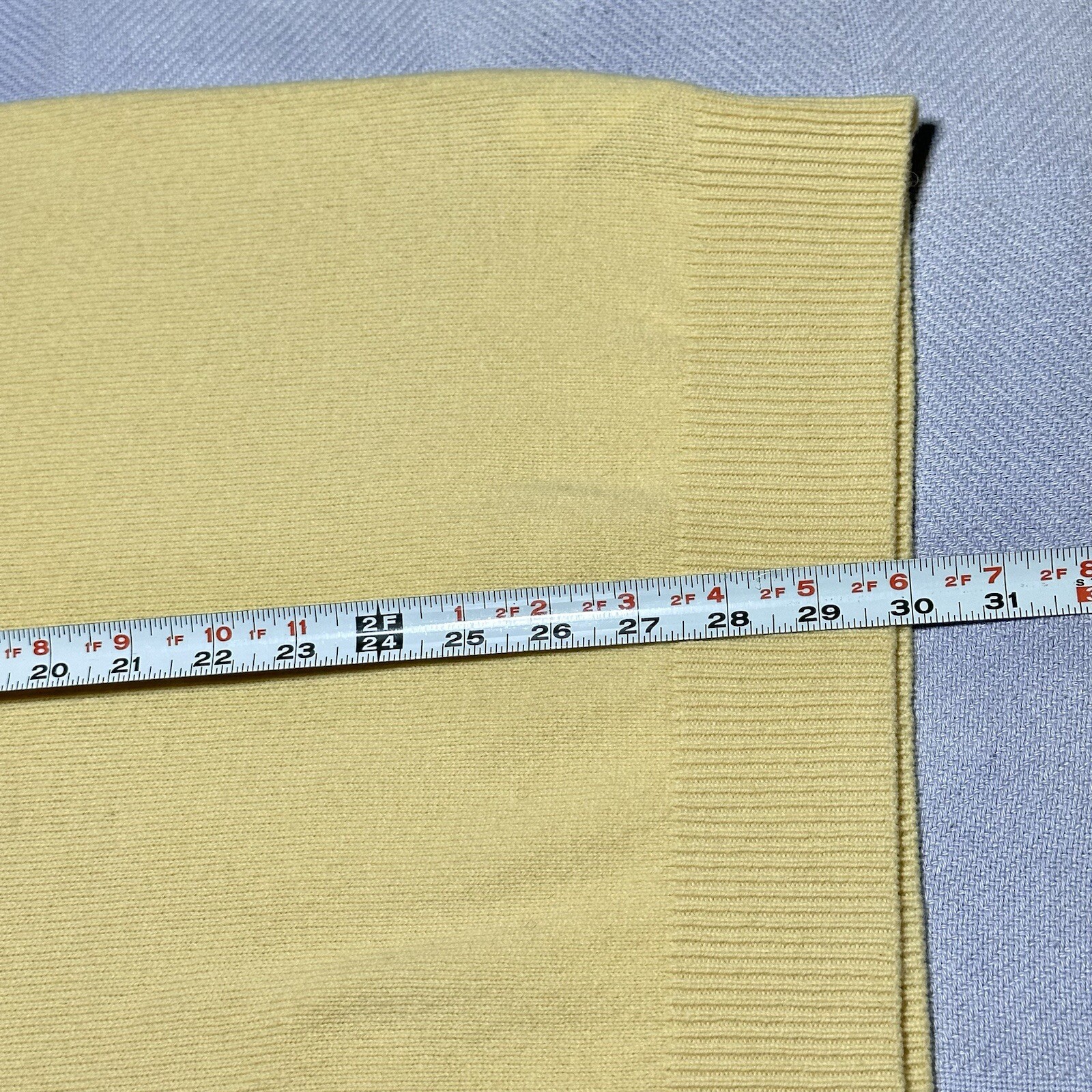 LL Bean Lambs Wool Solid Yellow Pullover Sweater … - image 12