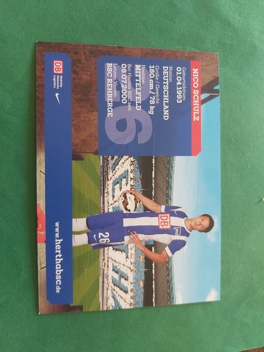 Hertha BSC Berlin , N. Schulz , Autogrammkarte, Fussball - Picture 2 of 2