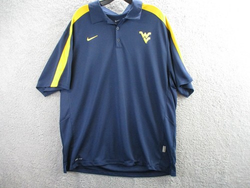 Nike Polo Shirt Adult XXL Blue Yellow 