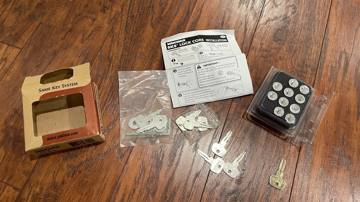 Yakima SKS Lock Cores 10 Pack W/ a136, a155, a136, a148 Keys