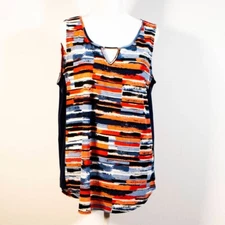 NAIF Multicolor Women Geometric Design Sleeveless Top XL