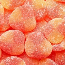 Bayside Candy Gummi Candy, Peaches - Gummi Peaches - Gummy Sweet Peaches