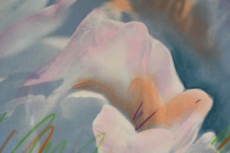 Arte de pared firmado por Susan Singleton de edición limitada con impresión enmarcada de 30" Magnolias Foto 3 de 4