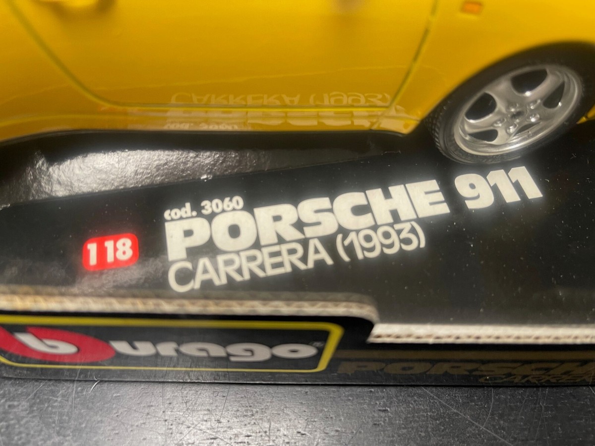 1993 Porsche 911 Carrera Bburago Toy Die Cast Metal Factory Built