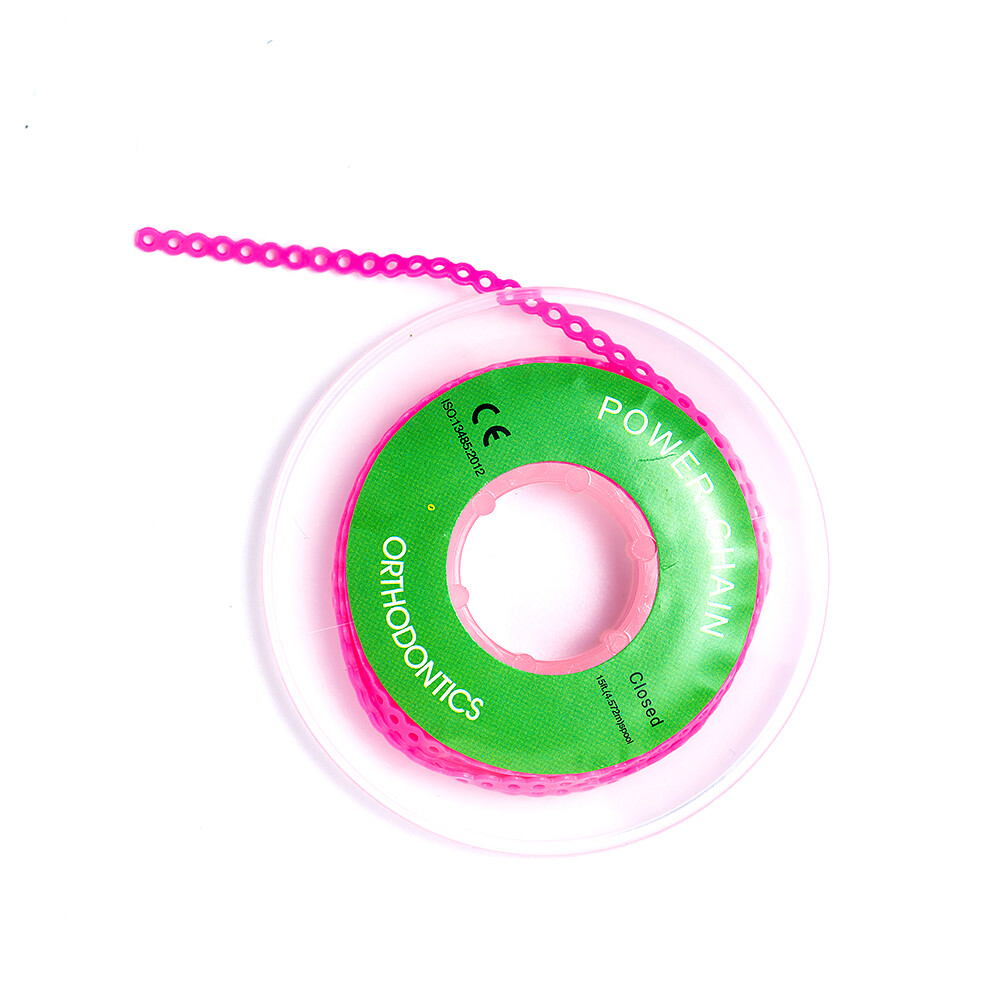 Orthodontic Power Chain Elastics – 15 Ft Spool, Short/Long/Closed, Multiple Colors, PlastCare USA