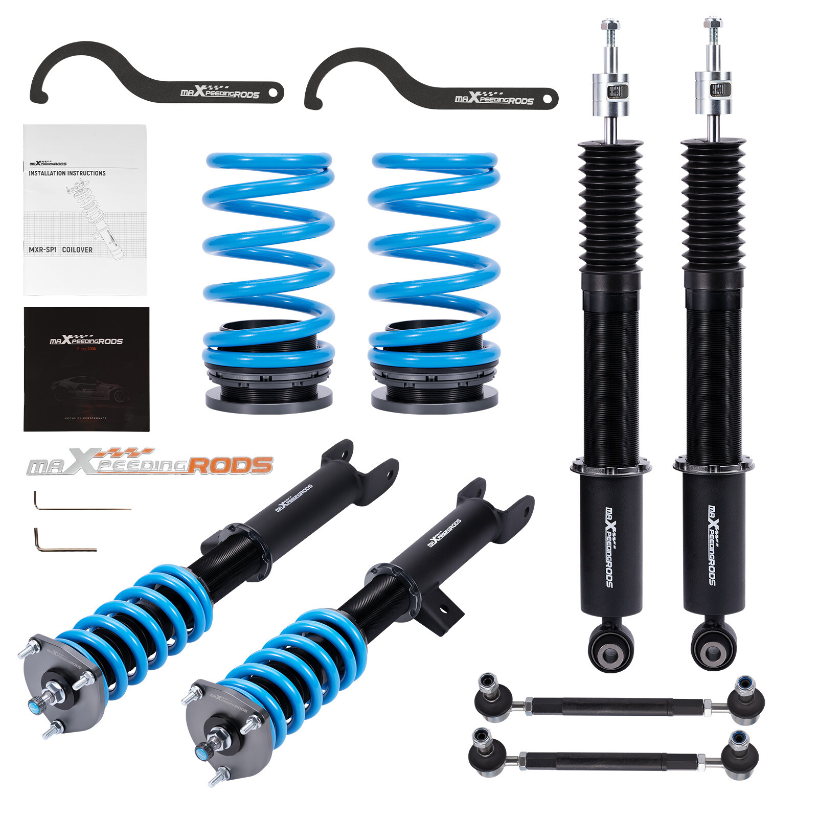 Upgrade COT6 24 Damping Levels Coilovers Kit Struts For Tesla model 3 2017+