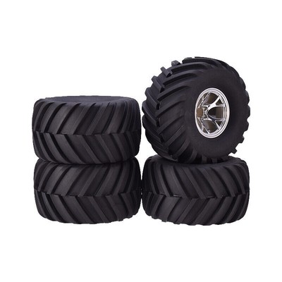 4x 135 mm Gummireifen Räder 12 mm Nabe für 1/10 RC HSP HPI Monster Truck **