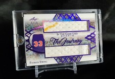 Leaf Patrick Ewing Double Game Used New York Nicks Patch Card 5/10 RARE!! 🔥🔥🏀