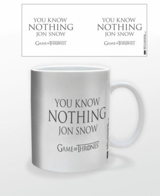GAME OF THRONES YOU KNOW NOTHING JON SNOW 11 OZ COFFEE MUG TEA CUP HBO TV ARYA!!