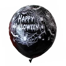 12-inch Halloween Spiderweb Black Latex Balloons 10pk Party Backdrop Decorations