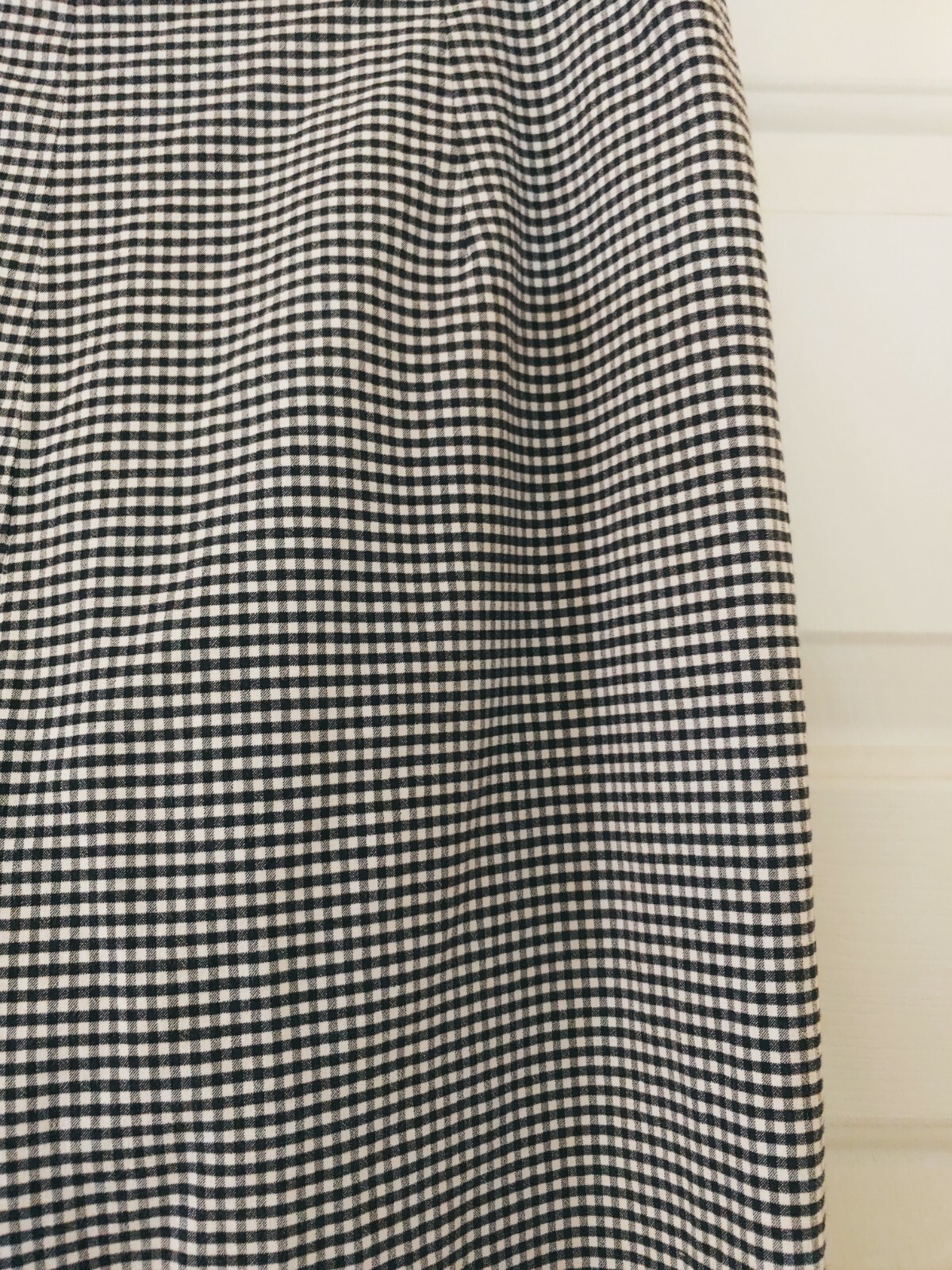 Elana by Tanner Women Navy White Check Stretch Pants 16 Elastic Back 