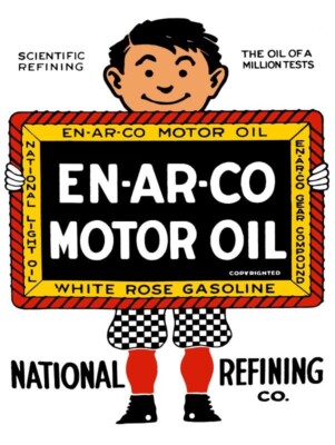 National Refining Co. EN-AR-CO Motor Oil NEW Sign: 24 x 30'' USA STEEL