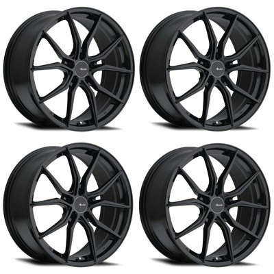 Set 4 18'' Advanti Racing 80B Hybris 18x8 Matte Black Wheels 5x4.5 Rims +45mm