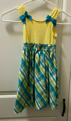 Gymboree Girls Yellow/Plaid Sleeveless Dress Size 5 | eBay