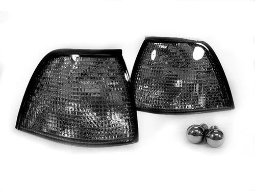 Euro SMOKE Corner Light + Chrome Bulbs For BMW E36 3D/4D Sedan M3