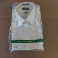 Vintage Sears Mens Store Long Sleeve Button Down White 16 1/2 -34/35 Regular Fit