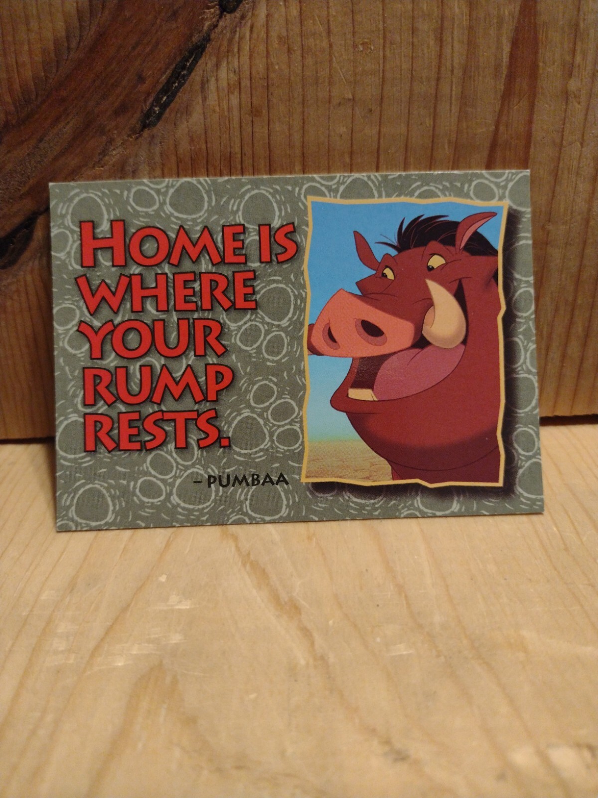 1994 Skybox The Lion King Series 1. 88 HOME IS WHERE YOUR RUMP RESTS