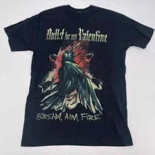 Bullet For My Valentine Shirt Black Scream Aim Fire 2008 Concert Tour