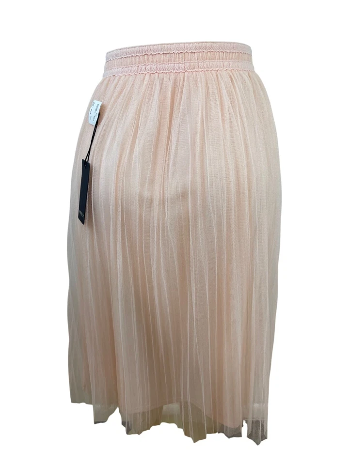 Forever 21 Womens Pleated Tulle Skirt Pink S - New - Image 3 of 4