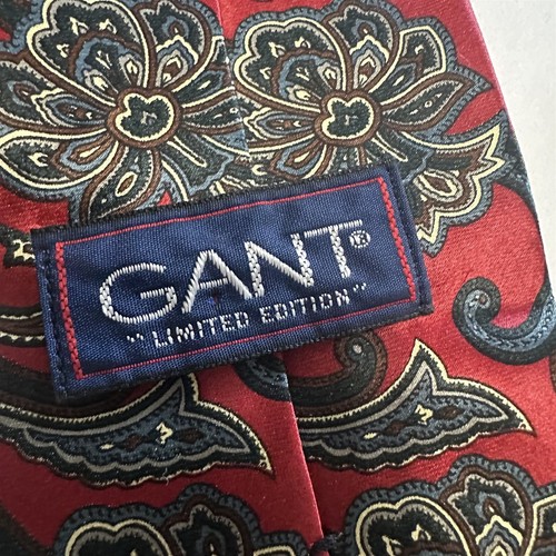 Corbata Gant Rojo Paisley Edición Limitada - Imagen 3 de 5