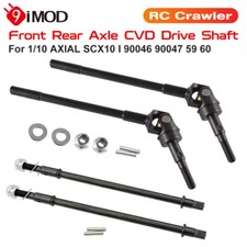 2x Hard Steel Front/Rear Axle CVD Drive Shaft Dogbone for 1/10 RC Car SCX10