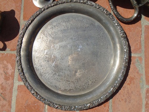 Coffee Tea Set Webster Wilcox Creamer Sugar Beverly Manor Silverplate 15” Tray - Picture 11 of 17