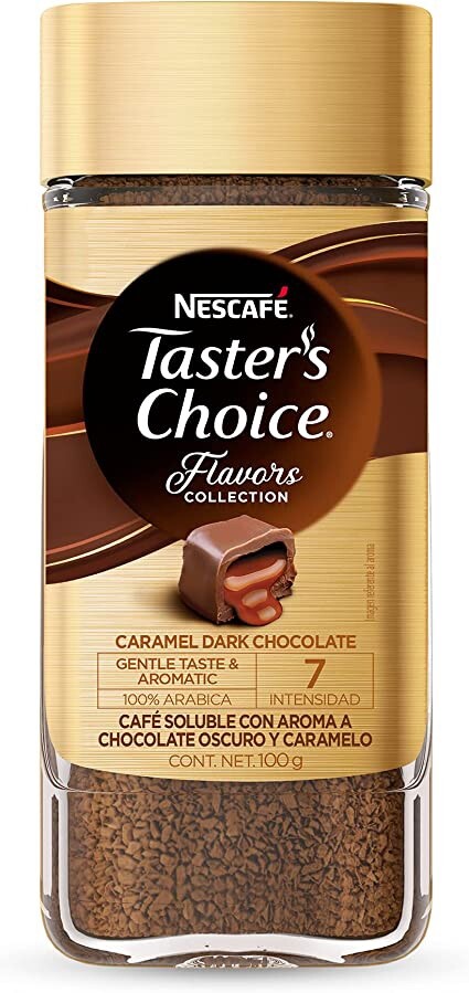 NESCAFE TASTERS CHOICE INSTANT COFFEE/ CARAMEL DARK CHOCOLATE/100G