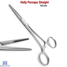 Surgical Kelly Locking Clamp Forceps Straight Jaws Hemostatic Artery Toothed CE