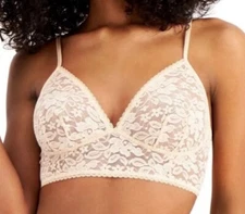 I.n.c. International Concepts Women's Lace Bralette, Almond Latte, XL, $24.99