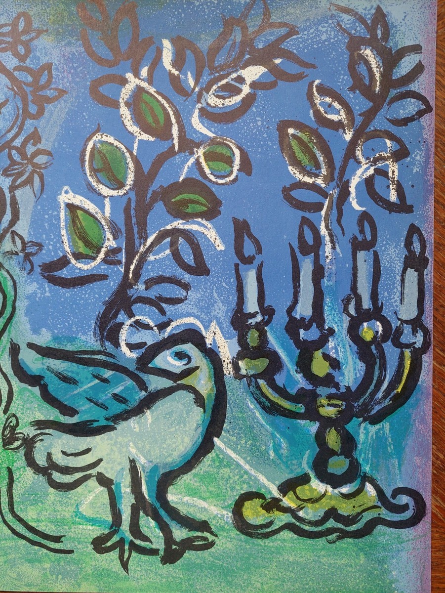 Marc CHAGALL Original lithograph Le chandelier, 1962. Original