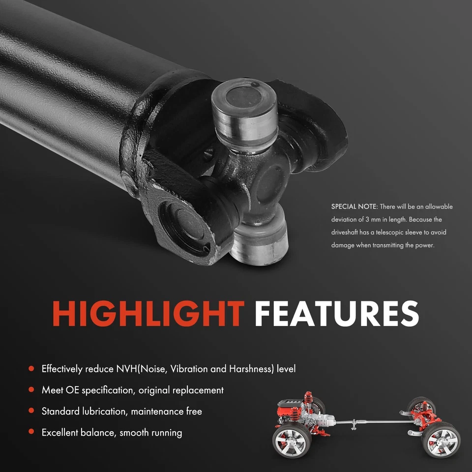 Conjunto de eje de transmisión trasero para Chevy Express 2500 GMC Savana 2500 tracción trasera Foto 4 de 4