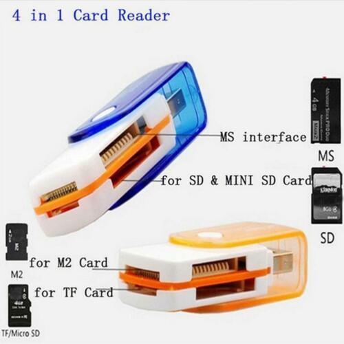 4 IN 1 to USB Multi-Card Memory Card Adapter Reader K4Q9 128 Prof G6C1 - Afbeelding 7 van 11