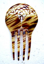 Late Victorian faux tortoise hair comb - NO US IMPORT FEES