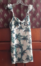 Show Me your Mumu Bridgette Palm Tree Mini Dress Tie Front L
