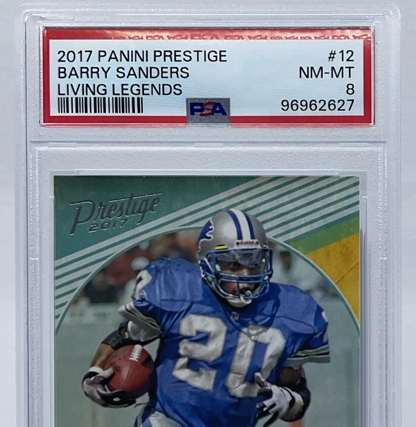 Barry Sanders PSA 8 - 2017 Panini Prestige Living Legends - Lions, Oklahoma St. - Image 2 of 4