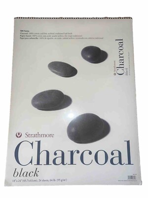 Strathmore 500 Spiral Binding Acid-Free Charcoal Paper Pad, 18 X 24 in, 24 Ct