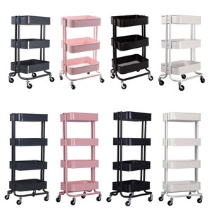cart tier rolling trolley utility steel storage kitchen