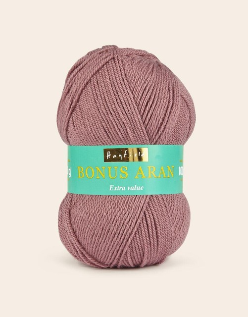 Sirdar Hayfield Bonus Aran Yarn 6 x 100g Balls / Skeins in Mauve Shade