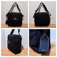 Lacoste Crossbody Shoulder Bag Unisex Satchel Black 11"x 12"x 5"