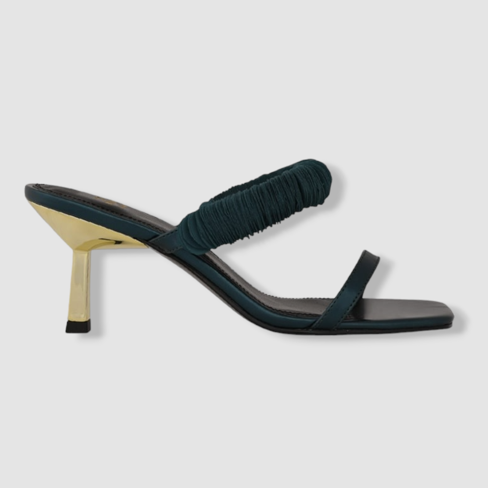 $315 Kat Maconie Women's Blue Vaxjo Two-Band Faux Leather Sandal Shoes Size 7