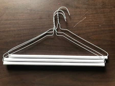 500 Pants Strut Hangers 16 Inches White 14.5 Gauge Dry Cleaning Laundry Hanger