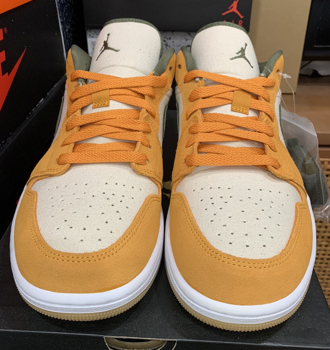 NEW Nike Air Jordan 1 Low SE 'Light Curry' DH6931-102 Men's Shoes