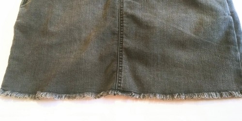 OshKosh B'Gosh Bib Overalls Skirt Girls XL 14 Vintage Vestbak Black Denim Zip - Picture 4 of 12