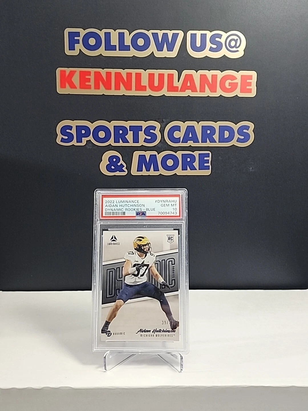 Aidan Hutchinson Panini Luminance Dynamic Rookies #DYNRAHU Blue