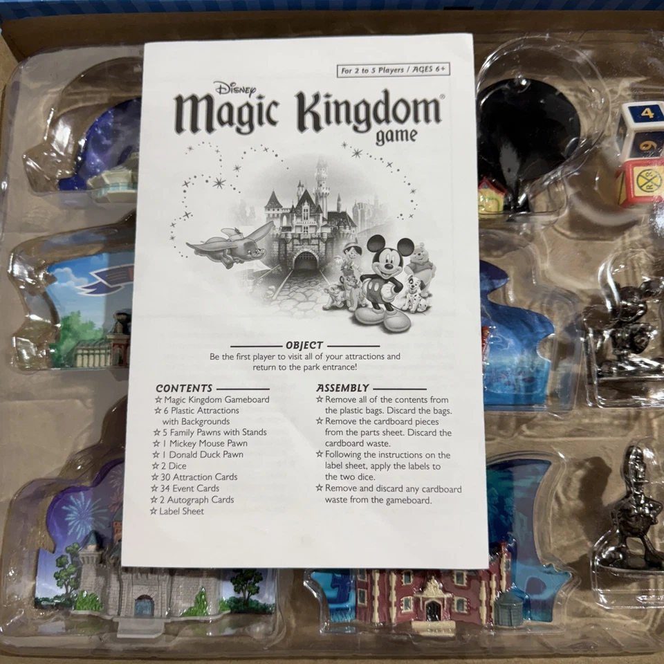 Disney Magic Kingdom Board Game Parker Brothers 2004 98% Complete - Read - Image 2 of 4