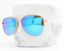 Michael Kors Hvar Sunglasses Rose Gold Blue Flash Mirror MK5007 1045 with Case