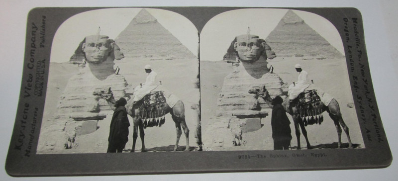 Keystone View Stereoview Photo The Sphinx Gizeh Egypt