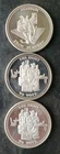 Lot of Three Johnson Matthey 1oz Silver Rights/Freedoms Rounds